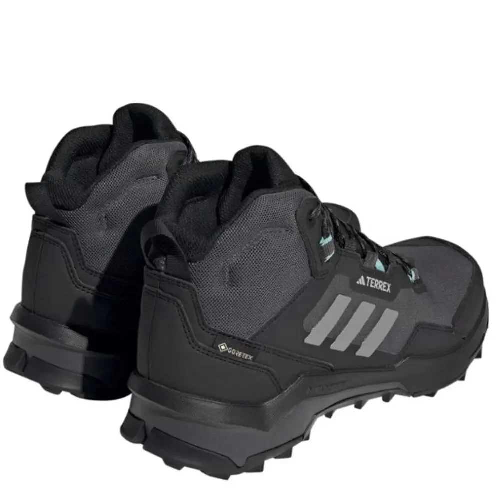 Adidas Terrex AX4 Mid GORE-TEX Hiking Shoes GTX Boots | Women's 9 Black Grey NEW - Picture 4 of 13